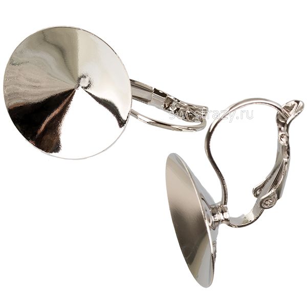 Основа под серьги 1122 18 мм родий SWK0435