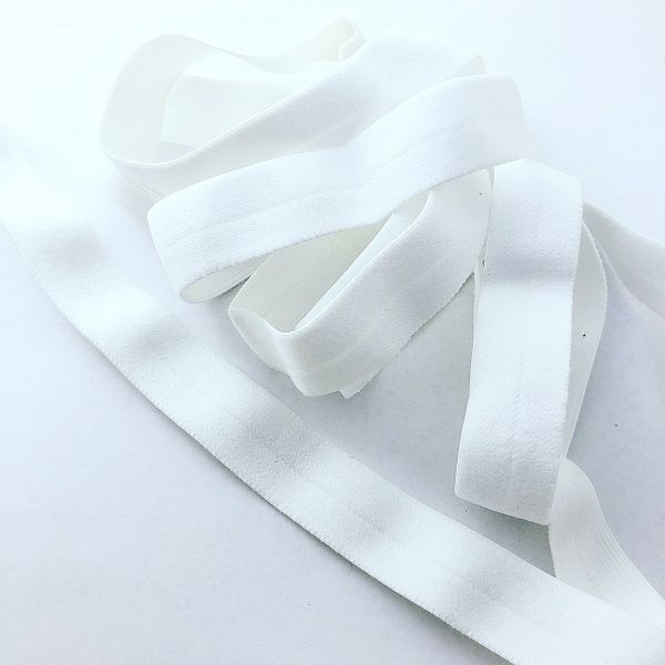 Резинка окантовочная 2 см. Цвет белый