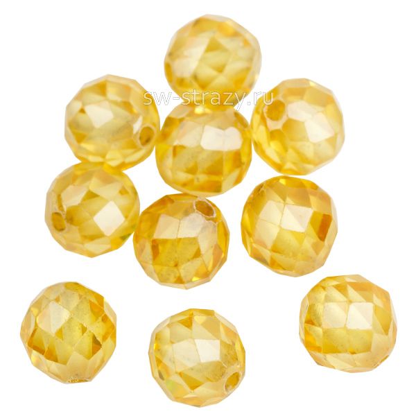 Бусина граненая из циркона 4 мм желтая