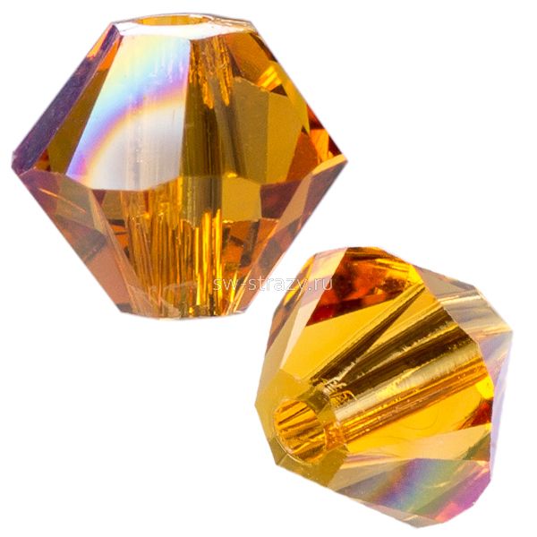 Бусины 5328 4 mm Topaz AB