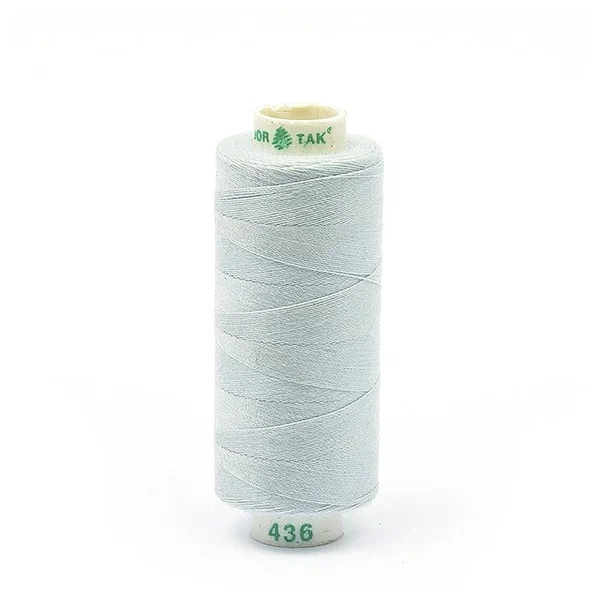 Нитки бытовые Dor Tak 40\2 цв. 436 бледно-голубой 366м 100% п\э