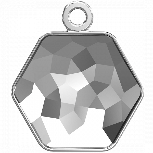 4683/J 12x13,5 mm Rhodium Plating (с одним ушком)