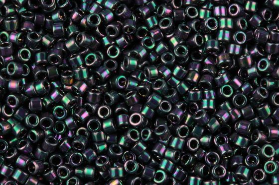 Delica Beads 11/0 DB1001 Metallic Purple-Green/Gold Iris