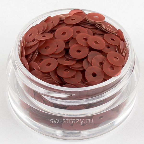 Пайетки 4 mm плоские (476F) Sangria F10 3 гр