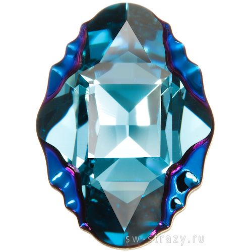 Кристаллы 4926 19x14 mm Aquamarine Metallic Blue Z
