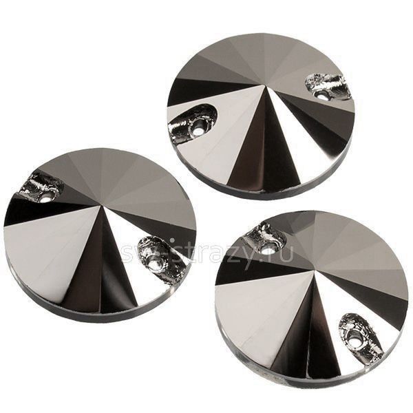 3130 14 mm Jet Hematite K9