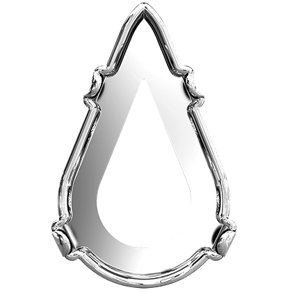 4328/S 10x6 mm 3PH20H Rhodium Plating