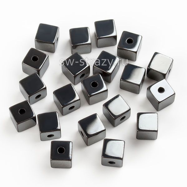 Бусина-куб из гематита 4 мм