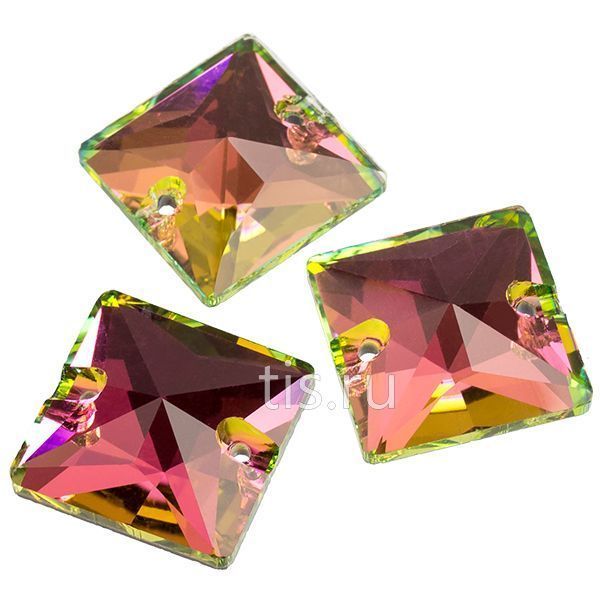 3687 14*14 mm Crystal Vitrail Rose