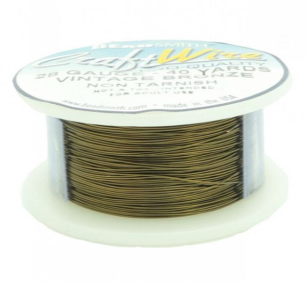 Проволока Craft wire Vintage bronze (28GA-40Y) CW28R-VW-40