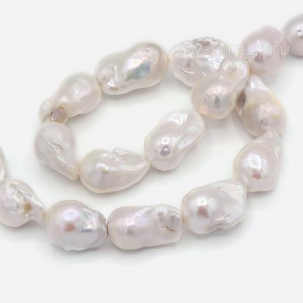 Жемчуг натуральный барочный Капля кремовый*