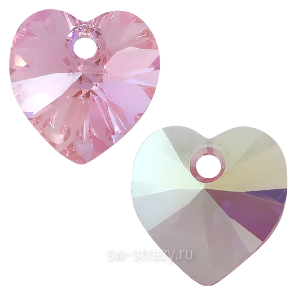 Кулоны 6228 10,3x10 mm Light Rose AB