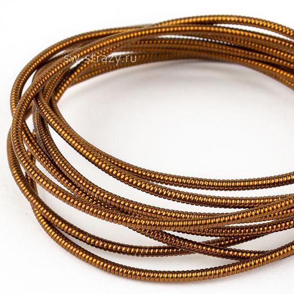 Канитель жесткая Темн.коричневая 1,2 мм (5гр)