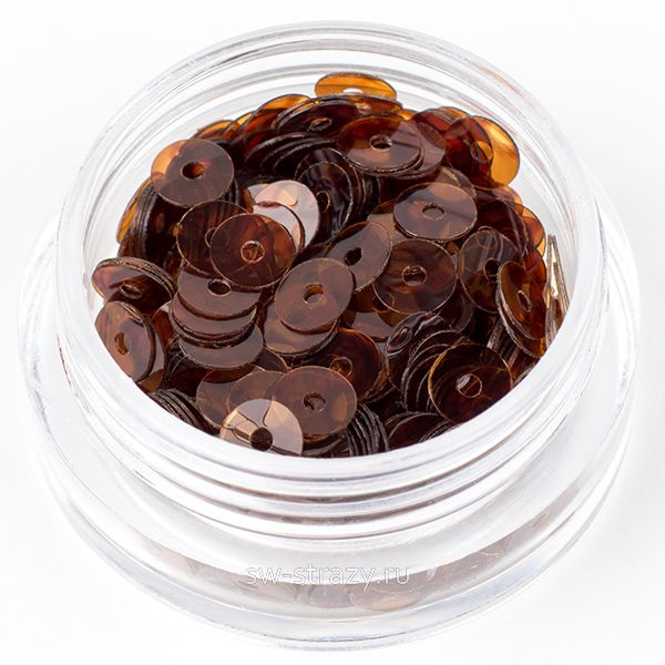 Пайетки 4 mm плоские (8260) Tartaruga P08 3 гр