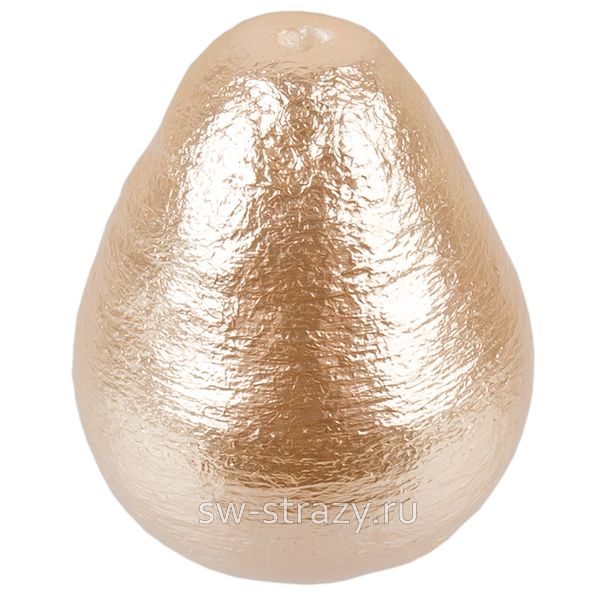 Жемчуг хлопковый капля 15х20 мм розовый