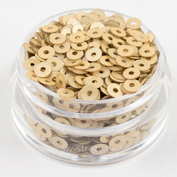 Пайетки 3 mm плоские (806W) Oro ST 3 гр