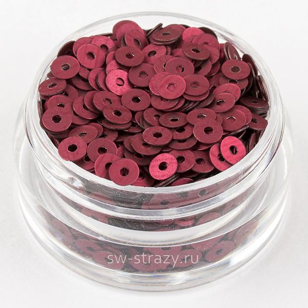 Пайетки 3 mm плоские (436W) Bordeaux ST 3 гр