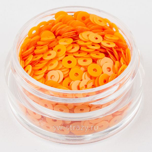 Пайетки 3 mm плоские (3004) Aranci Chiaro OP 3 гр