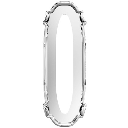 4161/S 15x5 mm 3PH2OH Rhodium Plating