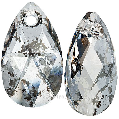Кулоны 6106 16 mm Crystal Silver Patina