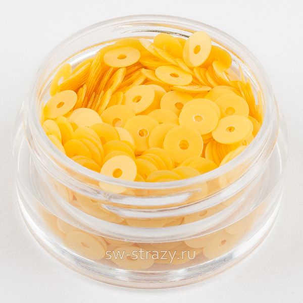 Пайетки 4 mm плоские (2014) Giallo OP 3 гр