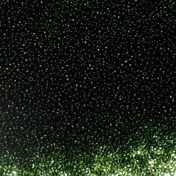 Бисер круглый 15/0 #0940 Прозрачный, оливковый