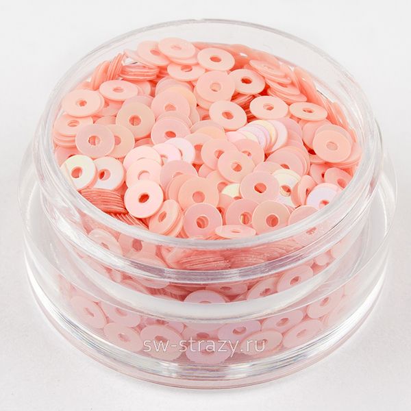 Пайетки 3 mm плоские (0562) Rosa OR 3 гр