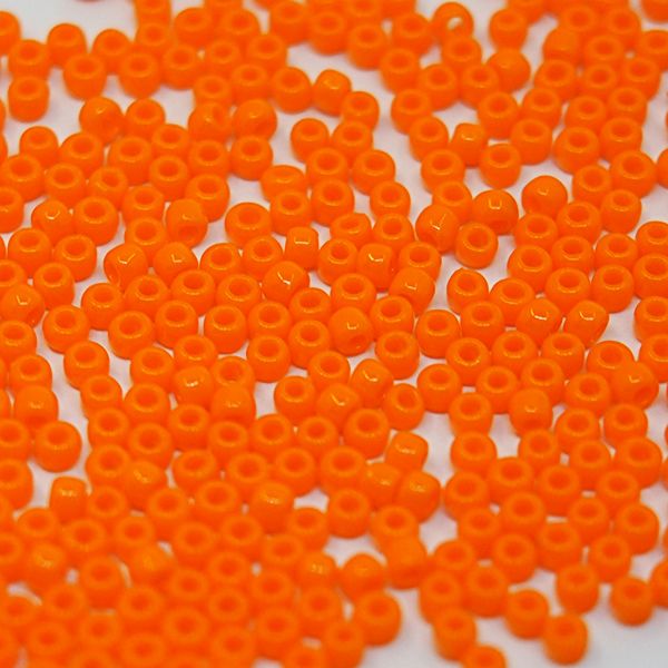 Бисер круглый 11/0 #0042D Непрозрачный, оранжевый