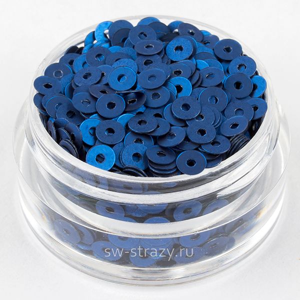 Пайетки 3 mm плоские (616W) Bluette ST 3 гр