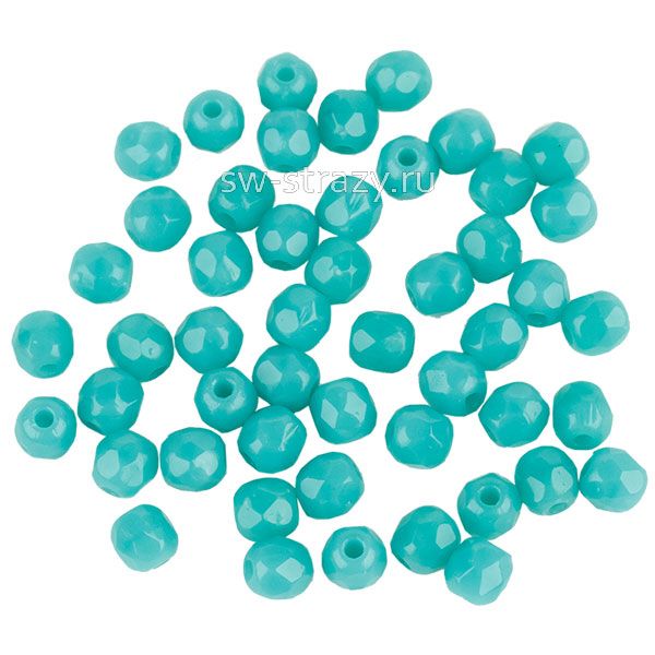 Бусины граненые Firepolished 3 мм бирюзовый опал (63130) 136