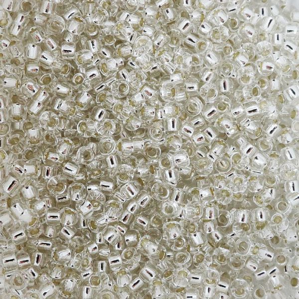 Бисер круглый 6/0 #0021 Внутреннее серебрение, хрусталь