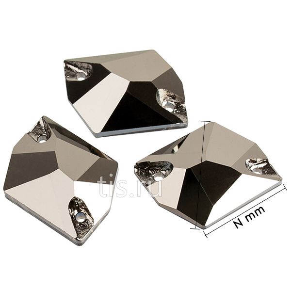 3570 17*21 mm Crystal Jet Metallic