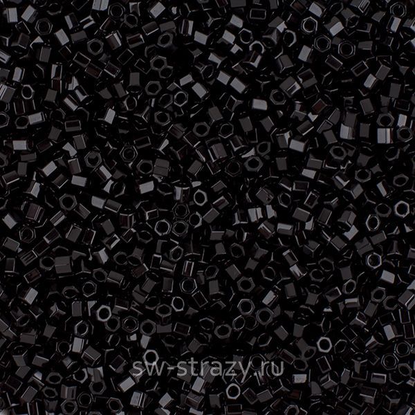 Delica Hexagon 15/0 0010 Black