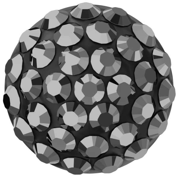 Кристаллы 86601 10 mm Jet Hematite