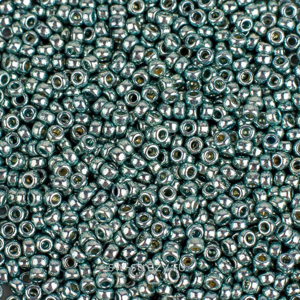Seedbead Miyuki 15/0 4216 Duracoat Galvanized Dark Seafoam