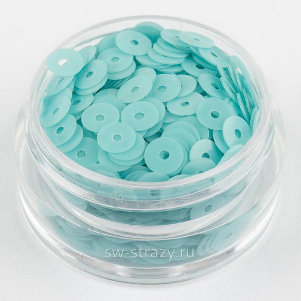 Пайетки 4 mm плоские (6104) Azzurro Ch.OP 3 гр