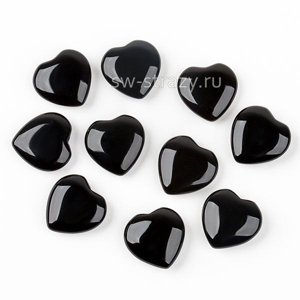 Бусина-сердце полупросверленная из агата 12х12мм*