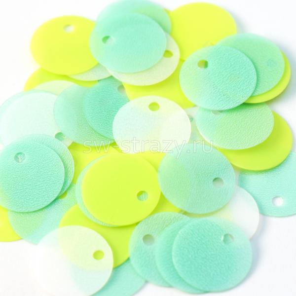 Микс пайеток 10 мм мятная карамель (1 гр)