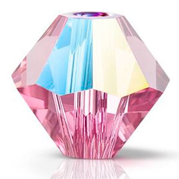 P Rondelle Bead 5328 3 mm rose glitter