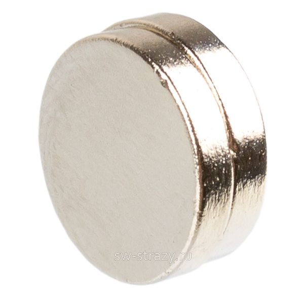 Магниты неодимовые 10х1,5 мм круглые (комплект 2 шт)