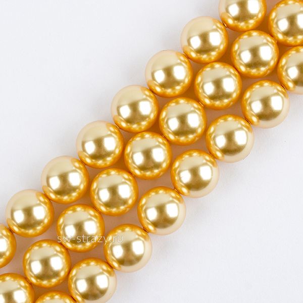 Жемчужины 5810 10 mm Crystal Gold Pearl