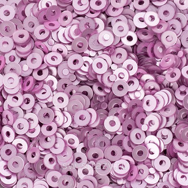Пайетки плоские 2 мм lila color (3гр)
