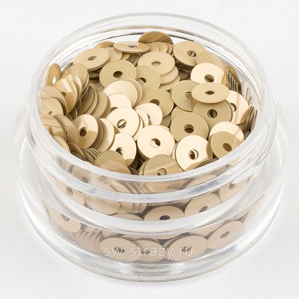 Пайетки 4 mm плоские (8109) Champagne M2 3 гр