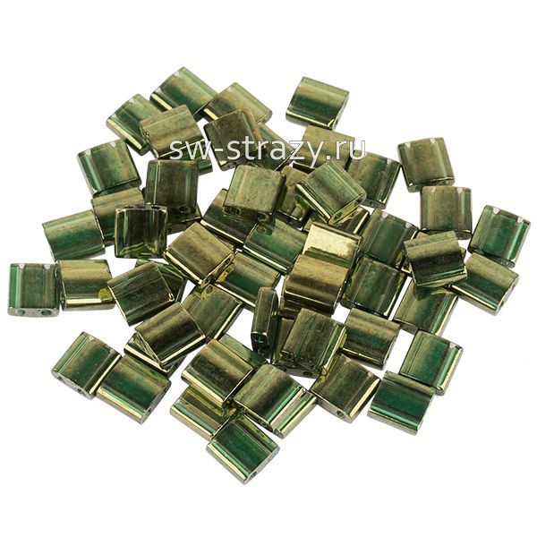 Бисер TILA 5х5х1,9 mm (TL306) Olive Gold Luster
